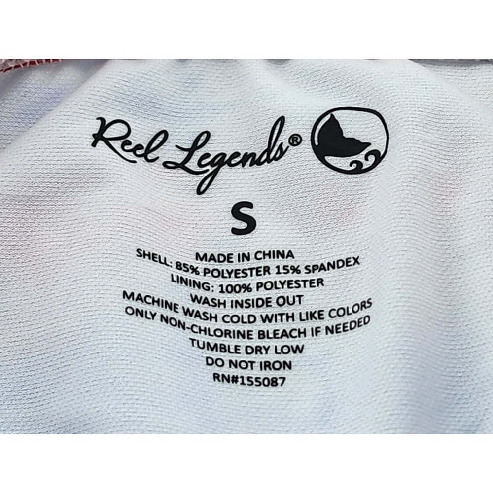 NWT Reel Legends Girls 2 Piece Swimsuit Starfish Red White Blue Americana Size S - Picture 6 of 9